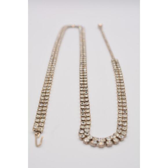 Vintage Statement Belt Fancy Sparkling Rhinestone Crystal Chain 32\